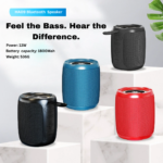 HA09 13W High-Power Bluetooth Speaker 13W– Big Bass, RGB Light, 1800mAh Battery, Portable Outdoor Speaker