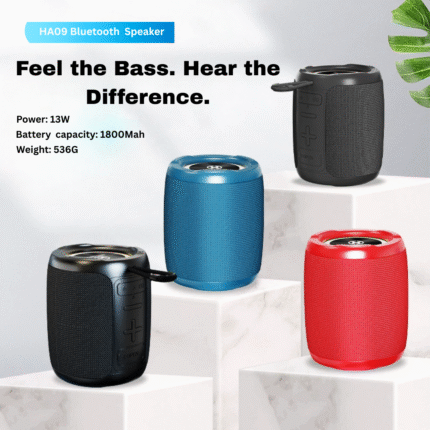 HA09 13W High-Power Bluetooth Speaker 13W– Big Bass, RGB Light, 1800mAh Battery, Portable Outdoor Speaker