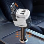 105W Retractable 4-in-1 Car Charger with Built-in Type-C & Lightning Cables | Fast Charging, Voltage Display - Image 3