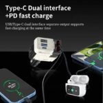 105W Retractable 4-in-1 Car Charger with Built-in Type-C & Lightning Cables | Fast Charging, Voltage Display - Image 4