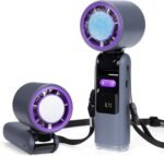 K801 Ice Cooling Turbo Fan – 4000mAh Rechargeable Portable Fan | 1–200 Speed | Foldable Handheld Mini Fan BD - Image 4