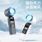 K801 Ice Cooling Turbo Fan – 4000mAh Rechargeable Portable Fan | 1–200 Speed | Foldable Handheld Mini Fan BD - Image 3