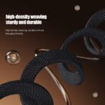 240W USB-C Fast Charging Cable with Foldable Phone Stand — Braided Type-C to Type-C, 90° Elbow Design, Compatible with iPhone 15–17 & All Android Devices (1.5M, Black) - Image 5