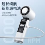 K801 Ice Cooling Turbo Fan – 4000mAh Rechargeable Portable Fan | 1–200 Speed | Foldable Handheld Mini Fan BD - Image 2