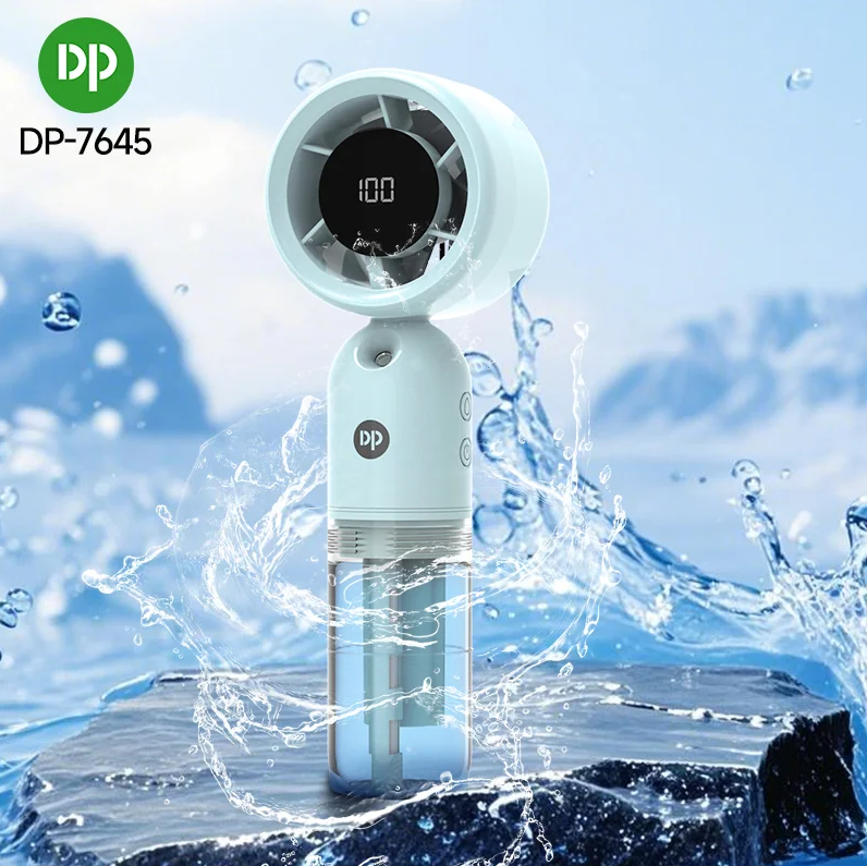 Screenshot 2026-05-12 233038 DP 7645 Turbo Mist Spray Handheld Fan — 3000mAh | 9700 RPM | Digital Display - Image 1