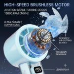 X20 Turbo Handheld Fan 4000mAh | Ice Cooling | 13000 RPM - Image 4