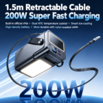 REMAX FP-103 60000mAh 200W Fast Charging Power Bank | 100W Type-C | Retractable Cable | Dual LED - Image 3